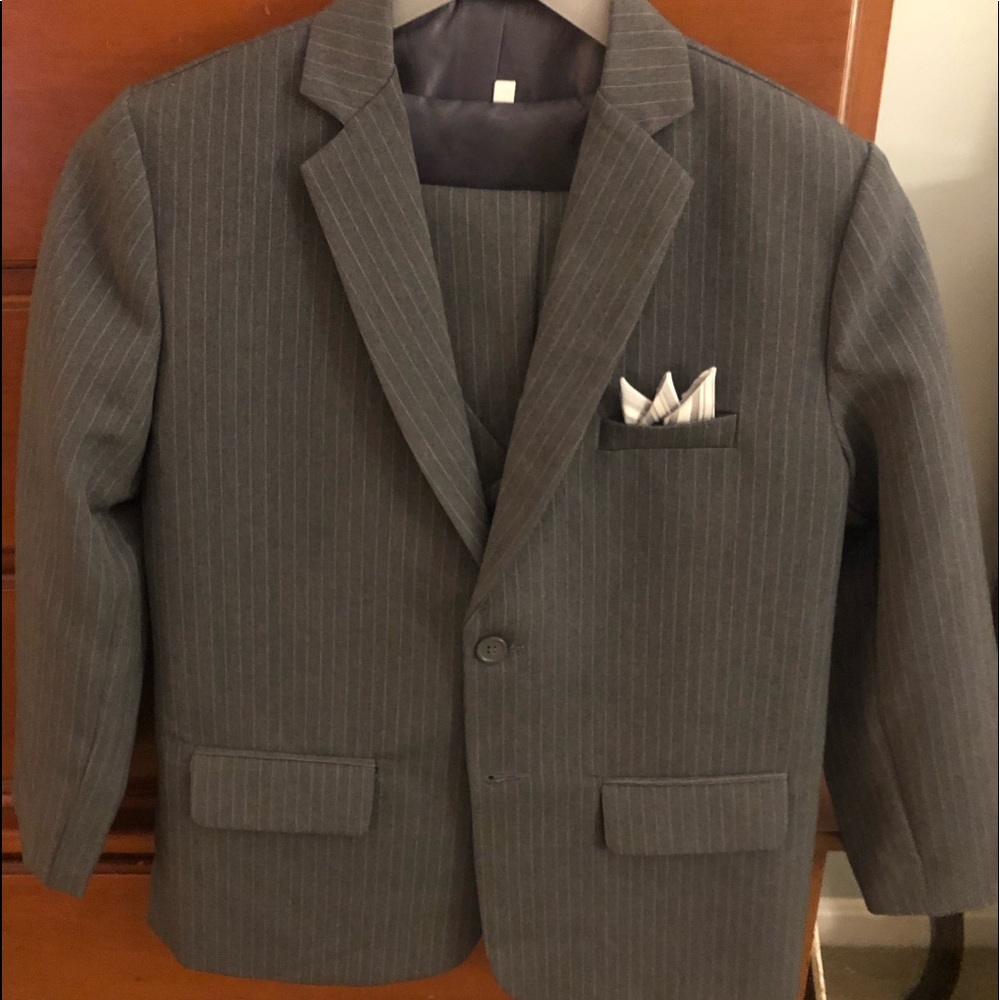 Three piece gray suit